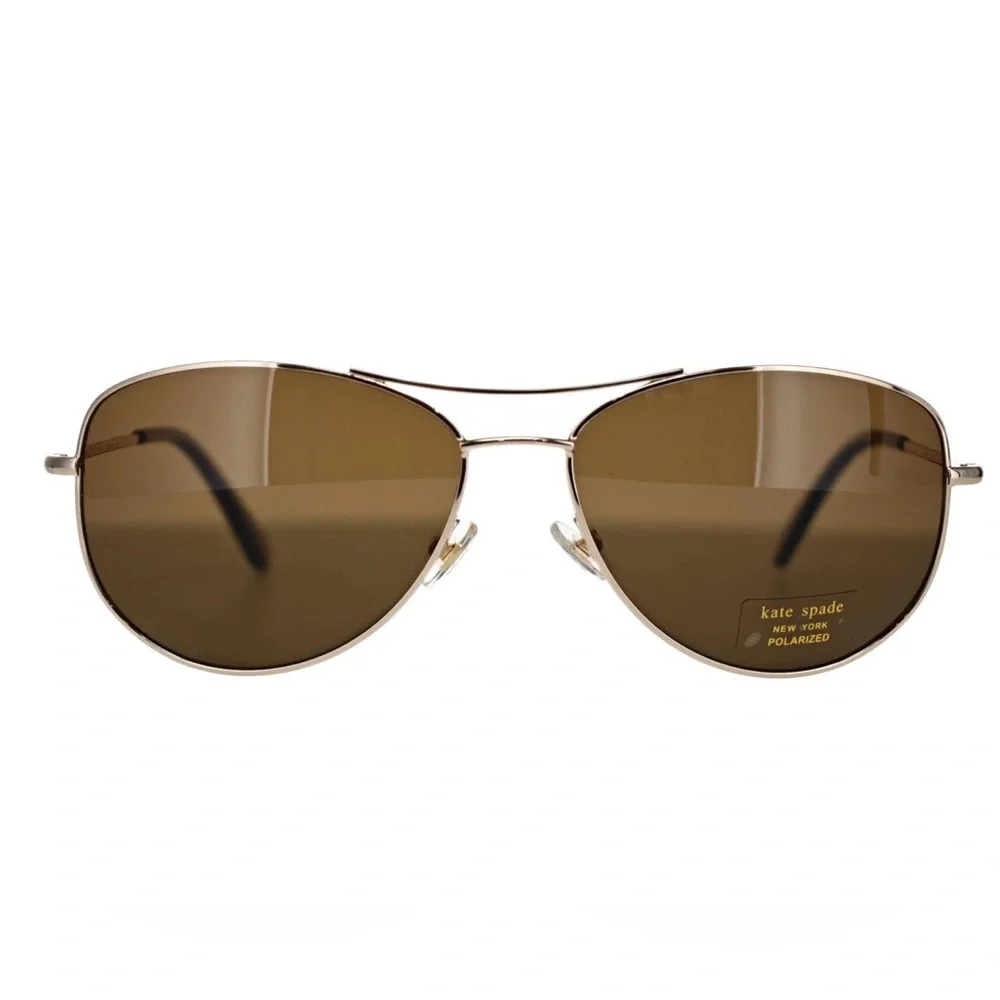 Kate Spade Brown Aviator Sunglasses with Double-Bridge Design